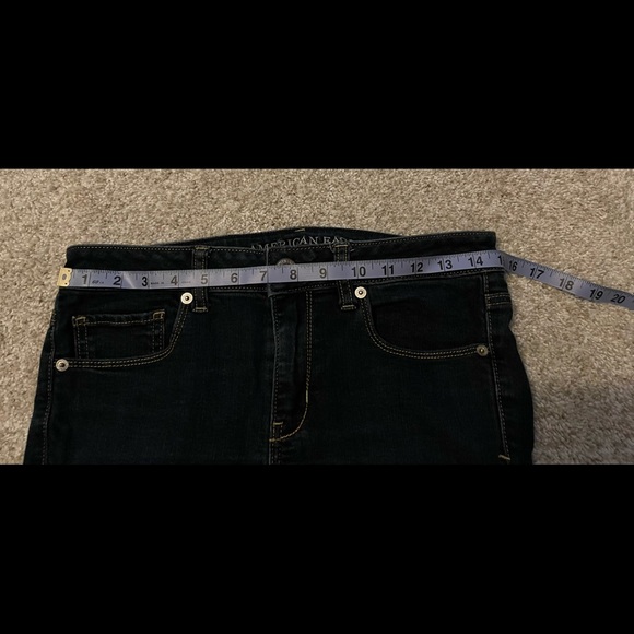 American Eagle Blue Cut Off Jean Shorts Size 6 - Picture 8 of 8